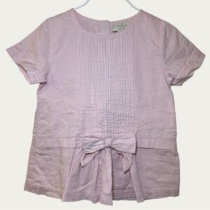 Kate Spade Light Pink Girl’s Soft Cotton Blouse with Bow Girl’s Size 5T